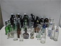 Assorted Vtg Bottles Largest 14"