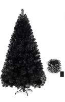 KTKDE 6FT ARTIFICIAL BLACK CHRISTMAS TREE