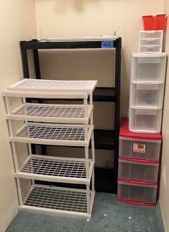 Plastic shelving and storage