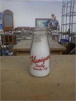 Flanigan Waverly, NY 1/2 pt milk bottle