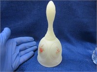 frosted fenton bell - hand painted & signed