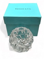 Tiffany & Co Crystal Rock Cut Candle holder in