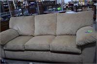 Light Tan Microfiber Sofa, 80" Clean