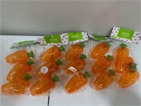 NEW - Lot of 5 Fillable Large Carrot Easter Eggs