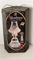 Bordeaux glass oil lamp w/box