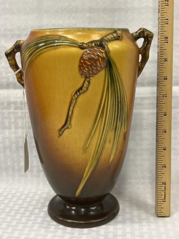 Roseville Pinecone Vase, 709-10