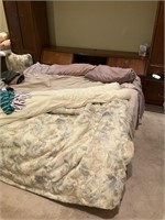 King Size Bed Frame with Headboard, Has Storage