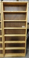Lot #1528C - Nice solid Oak seven tier bookcase