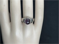 Ladies Sterling Silver Amethyst Ring size 5.5