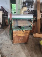 22"  home made drum sander with cabinet with