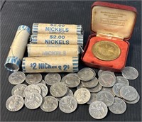 5 Nickel Rolls, Quarters & Bronze Proof