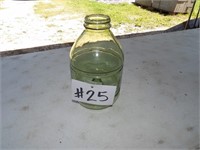 vintage green glass 1 gallon minnow trap