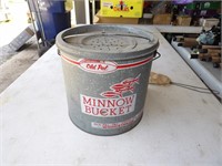 Old Pal galvanized minnow bucket
