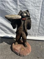Wooden Carved Raccoon Butler