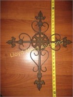 Cast Iron & Wrought Iron Ornate Wall Cross