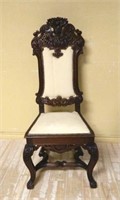 Well Carved Urn and Lattice Crowned Chair.