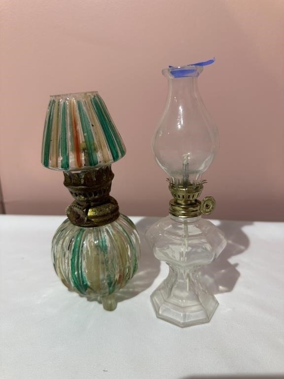 2 Vintage Miniature Lamps