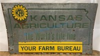 Kansas agriculture, farm bureau sign