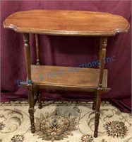 Side table with book rack