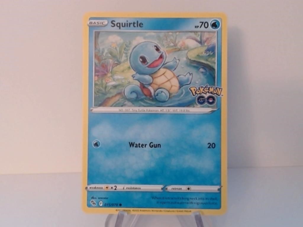 Pokemon Card Rare Squirtle Stamped 15/78