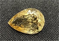 Certified 12.00 Cts Pear Cut Natural Citrine
