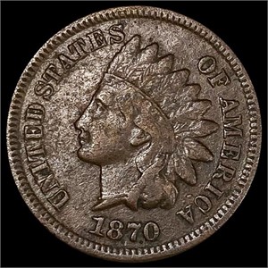 1870 Indian Head Cent LIGHTLY CIRCULATED