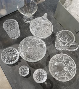 (11) misc cut glass items