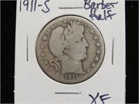 1911 S BARBER HALF DOLLAR 90%