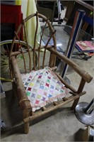 Stick arts & craft style petite arm chair