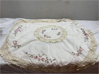 Vintage Small Round Tablecloth