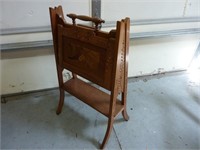 VICTORIAN WALNUT MAGAZINE STAND