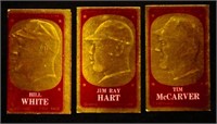 (3) 1965 Topps Gold Embossed Cards: #s 4, 7, 43
