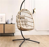 SWITTE HANGING EGG CHAIR WITH STAND, EGG SWING