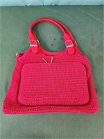 Crocheted pocketbook purse 12x3x10 with