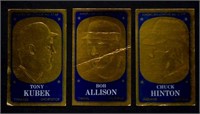 (3) 1965 Topps Gold Embossed Cards: #s 38, 60, 71