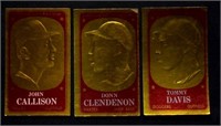 (3) 1965 Topps Gold Embossed Cards: #s 9, 32, 49