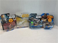 Star Wars hot wheels lot of four cars