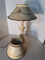 Metal & Glass Tabletop Lamp W/2 Different Size