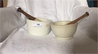 (2) Antique Mortar And Pestles