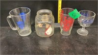 Old Style Pitcher, Pepsi Glasses
