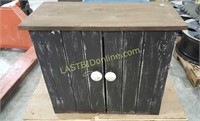 Rustic cabinet with porcelain knobs