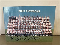 Autographed Dat Nguyen 2001 Dallas Cowboy Team Pic