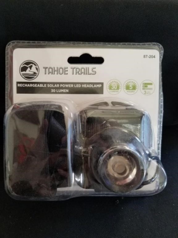 New Tahoe Trails Rechargeable Solar Power LED