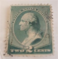 1870 - 1888 2 Cent Washington US Postage Stamp