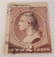 1870 - 1888 2 Cent Washington US Postage Stamp