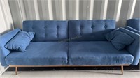 ADJUSTABLE BLUE FUTON SOFA