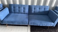 ADJUSTABLE BLUE FUTON SOFA