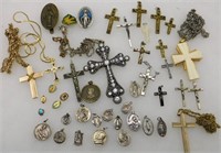 Vintage Religious Cross, Pins & Jewelry