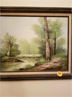 BURKE PAINTING OF WOODS/ CREEK