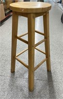Wooden Stool. Missing several screw buttons.